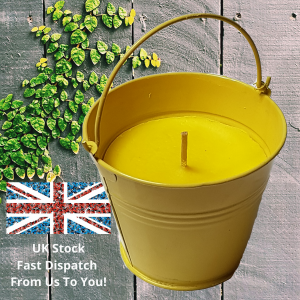 Set of 3 Citronella Bucket Candles To Help Deter Bugs
