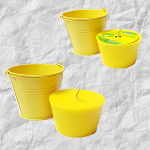 Set of 3 Citronella Bucket Candles To Help Deter Bugs