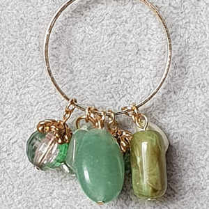 Green Cluster Drop Pendant Necklace